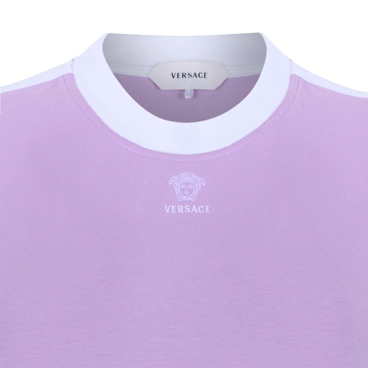 Versace Lavender Cotton T-Shirt.