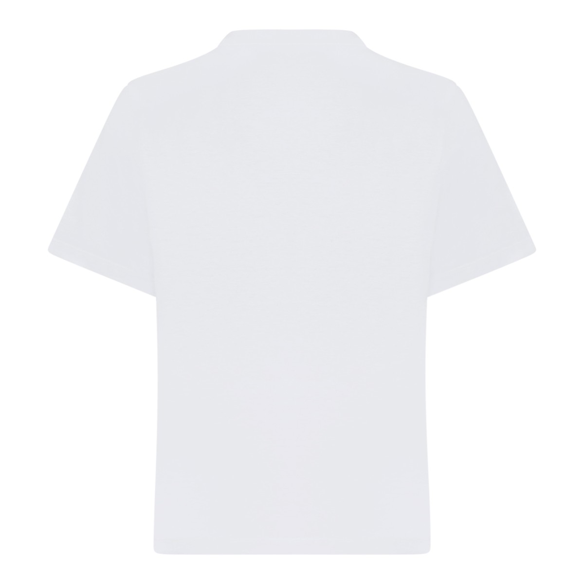 Versace White Logo Cotton T-Shirt.