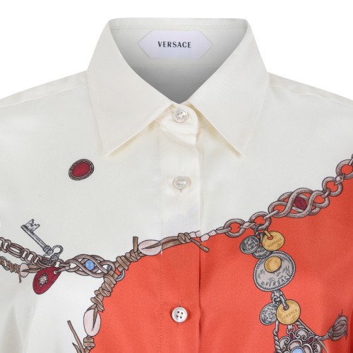 Versace Printed Belted Shirt Dress.