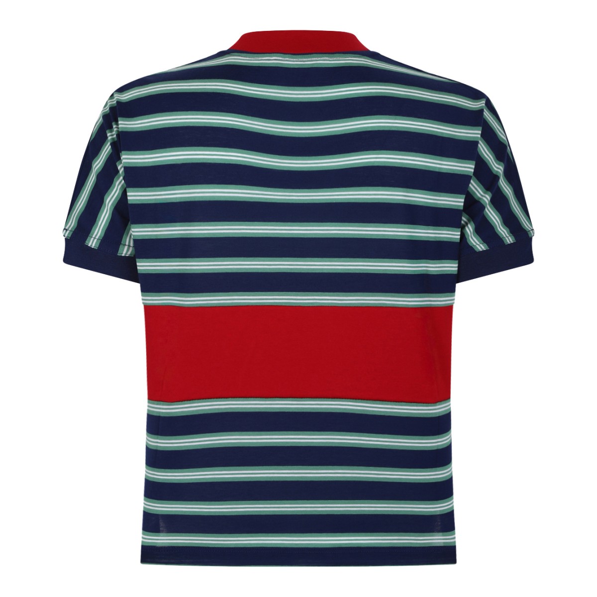 Versace Striped Logo Cotton T-Shirt.