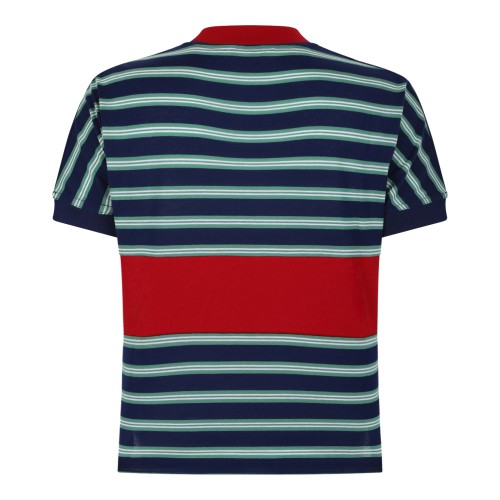 Versace Striped Logo Cotton T-Shirt.