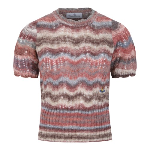 Vivienne Westwood Multicolor Wave Knit Top.