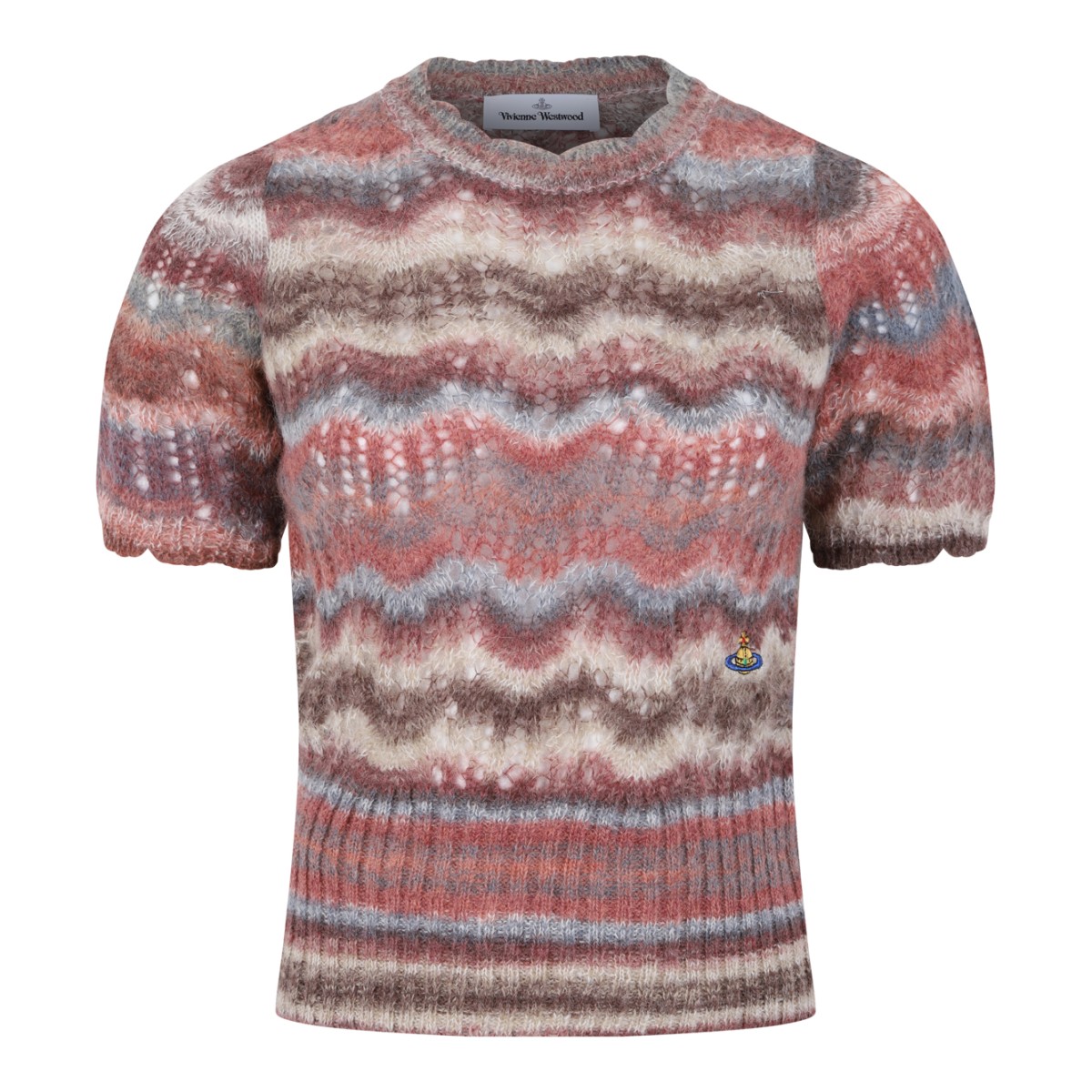 Vivienne Westwood Multicolor Wave Knit Top.
