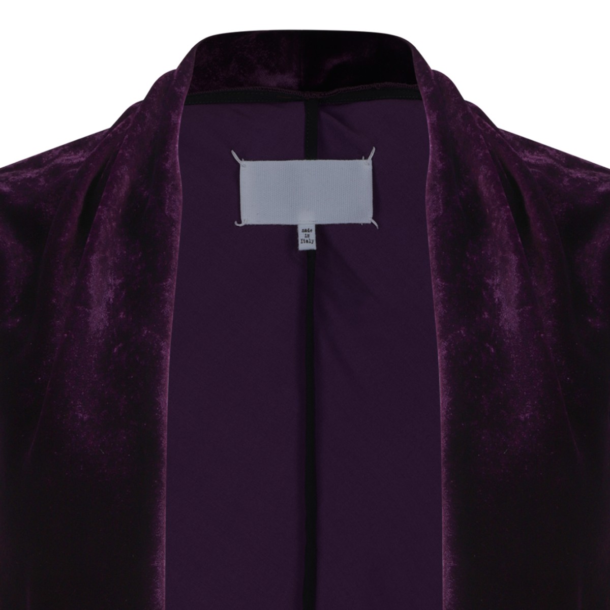 Maison Margiela Purple Velvet Draped Top.