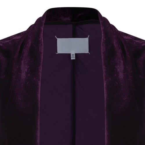 Maison Margiela Purple Velvet Draped Top.