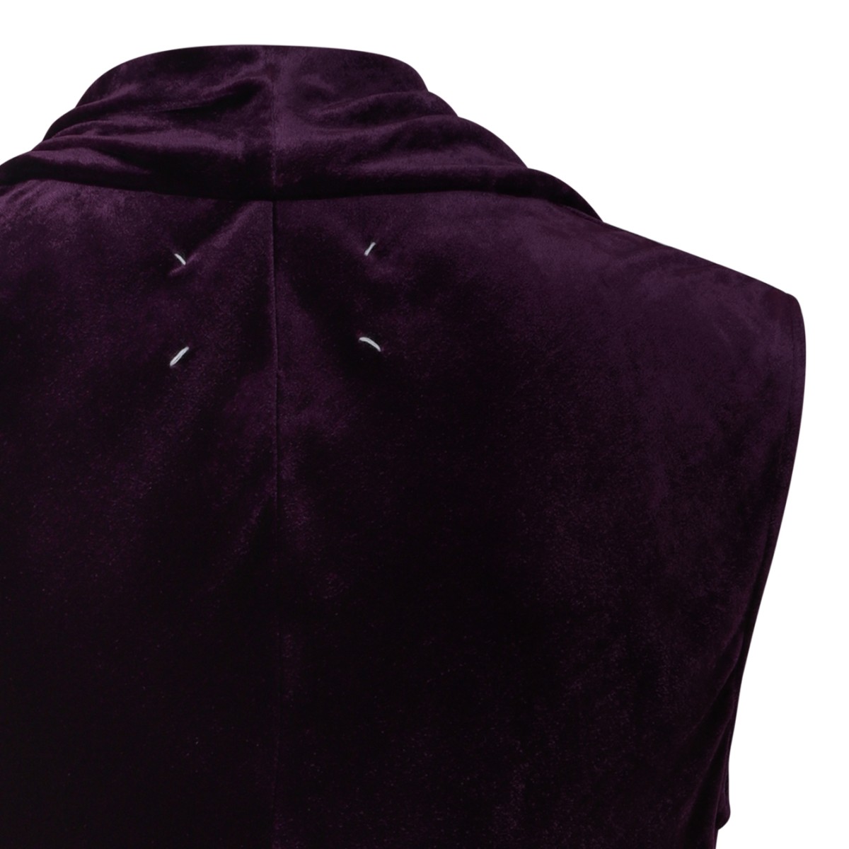 Maison Margiela Purple Velvet Draped Top.