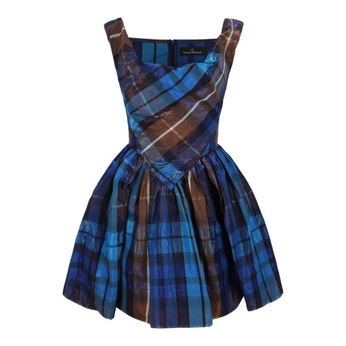 Vivienne Westwood Blue Tartan Mini Dress.