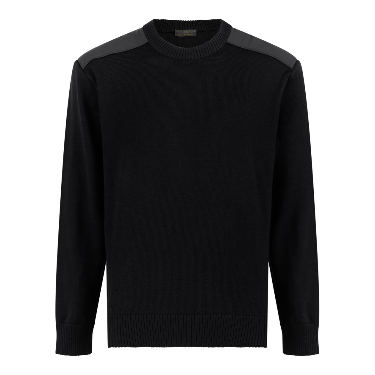 Paul & Shark Black Crew Neck Wool Sweater.