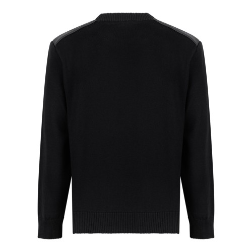Paul & Shark Black Crew Neck Wool Sweater.