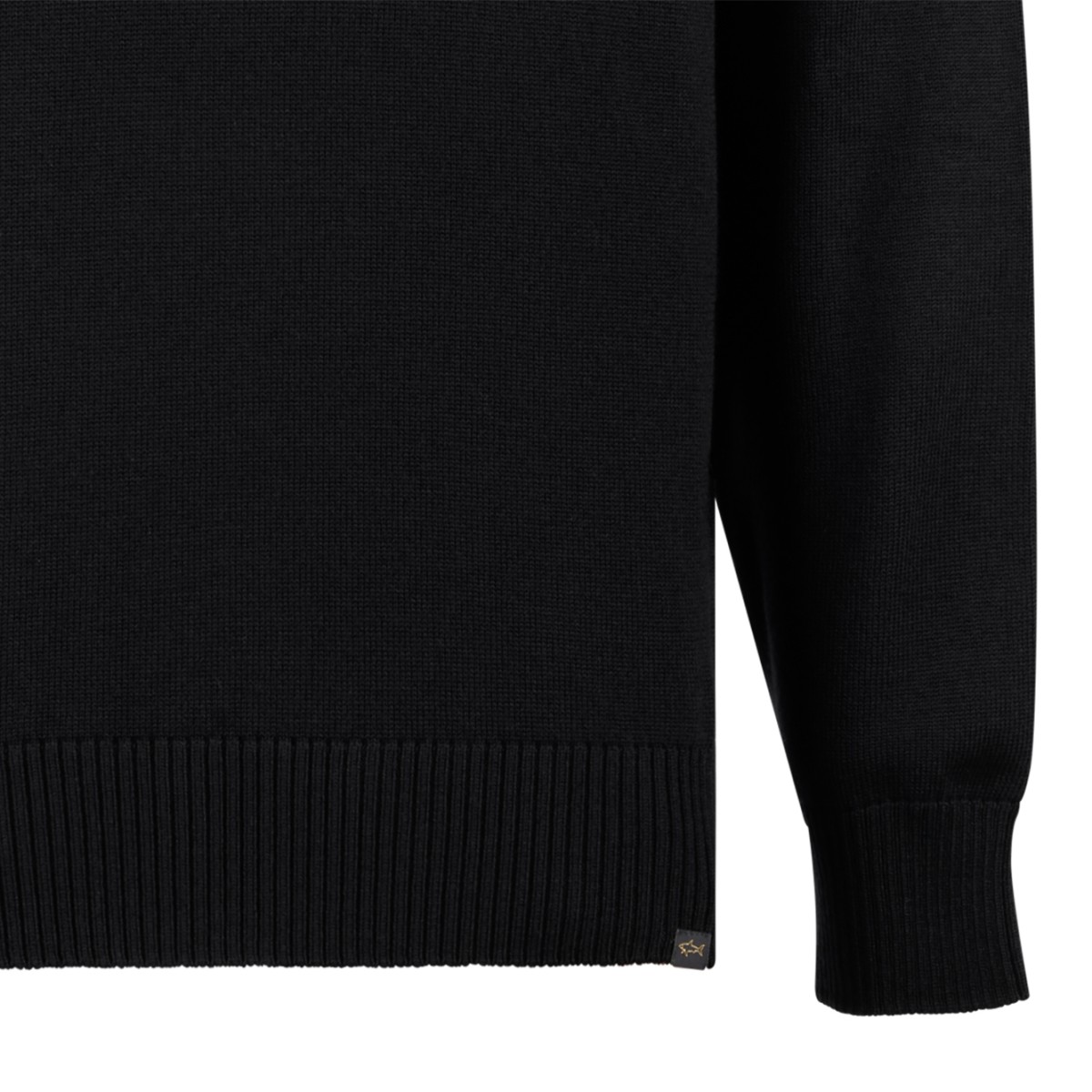 Paul & Shark Black Crew Neck Wool Sweater.