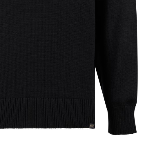 Paul & Shark Black Crew Neck Wool Sweater.