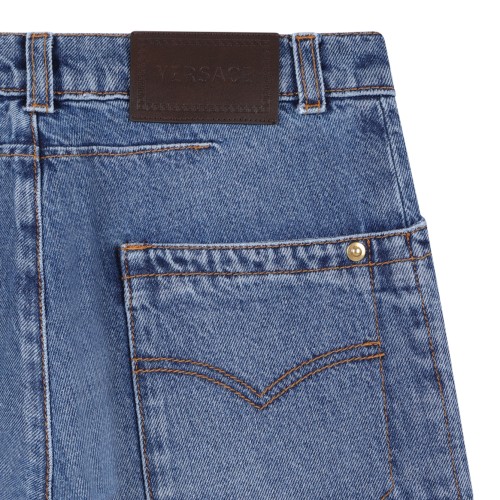 Versace Wide-Leg Denim Jeans.