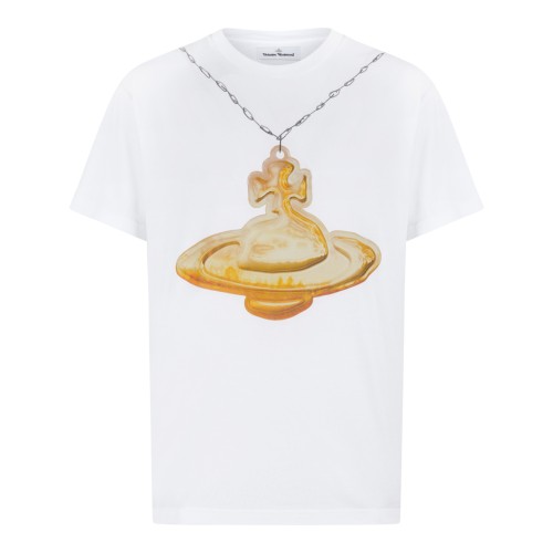 Vivienne Westwood White Orb Graphic T-Shirt.