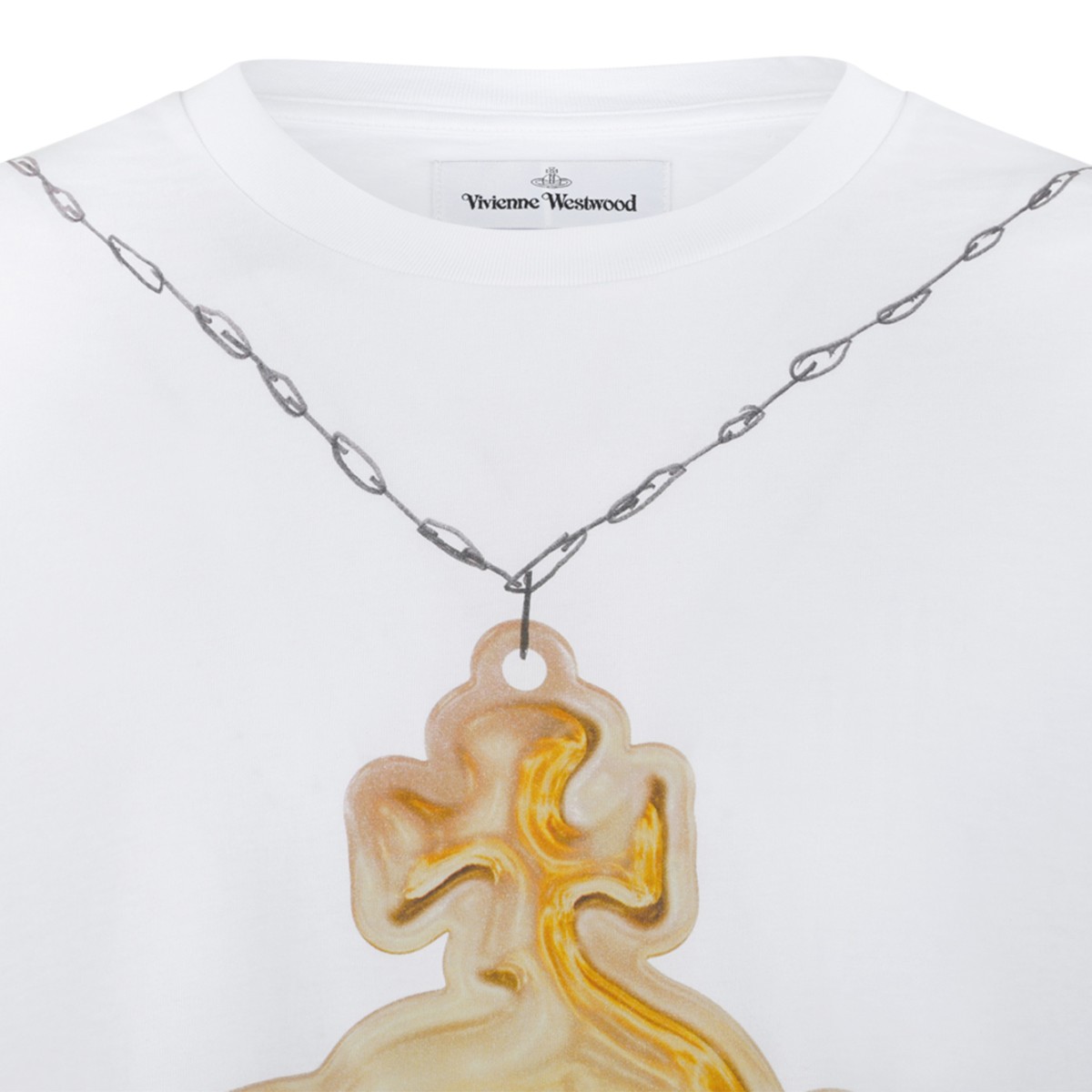 Vivienne Westwood White Orb Graphic T-Shirt.