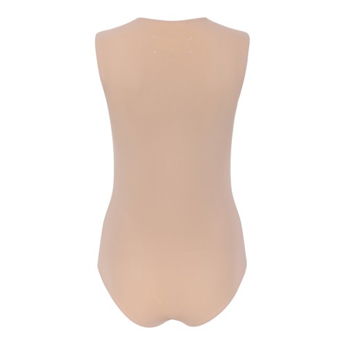 Maison Margiela Nude Sleeveless Bodysuit. 2