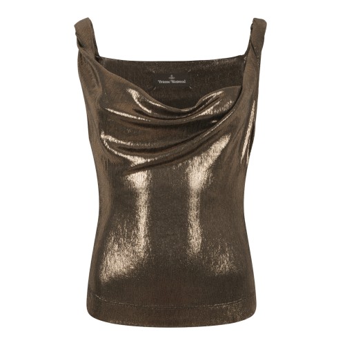 Vivienne Westwood Metallic Draped Top.