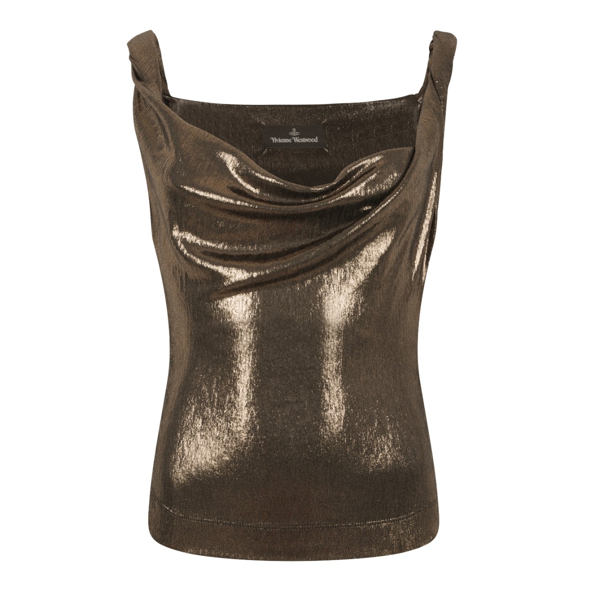 Vivienne Westwood Metallic Draped Top.