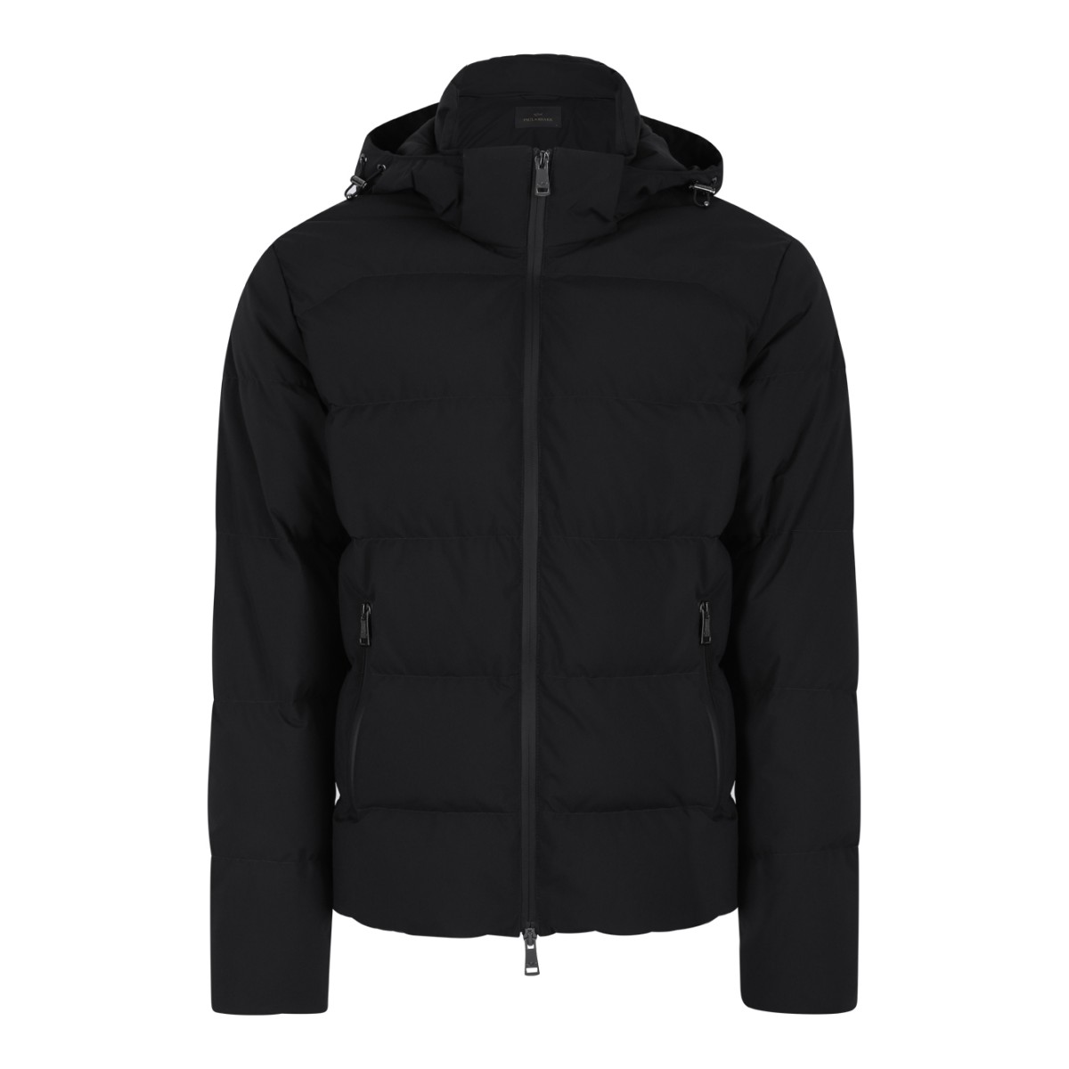 Paul & Shark Black Hooded Technical Jacket.