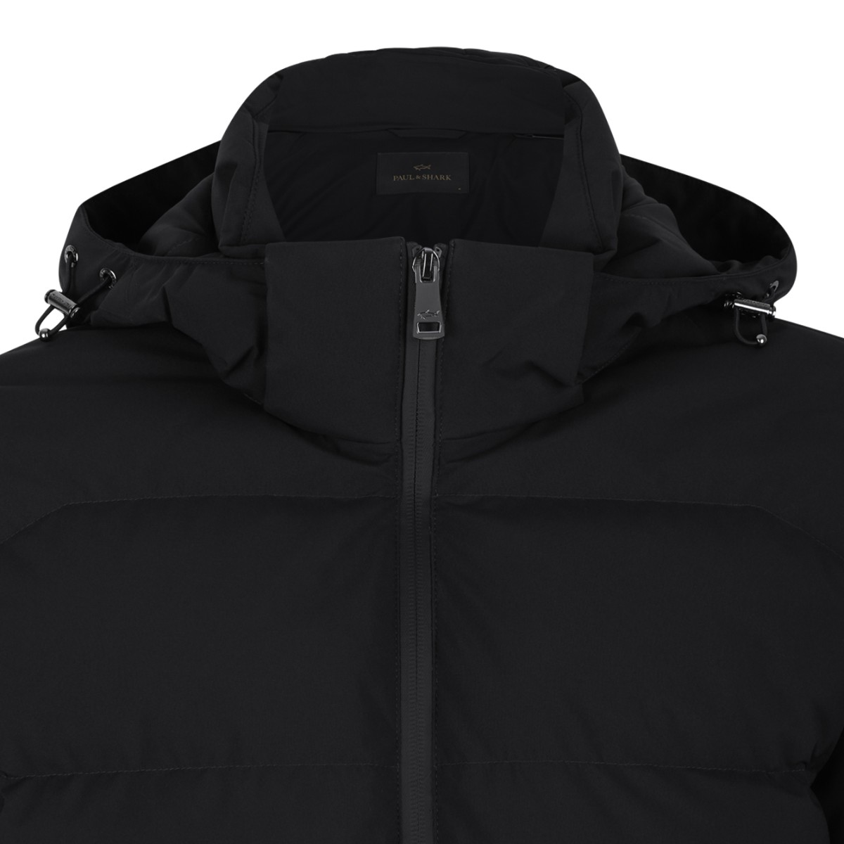 Paul & Shark Black Hooded Technical Jacket.