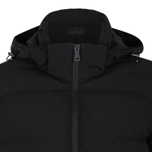 Paul & Shark Black Hooded Technical Jacket.