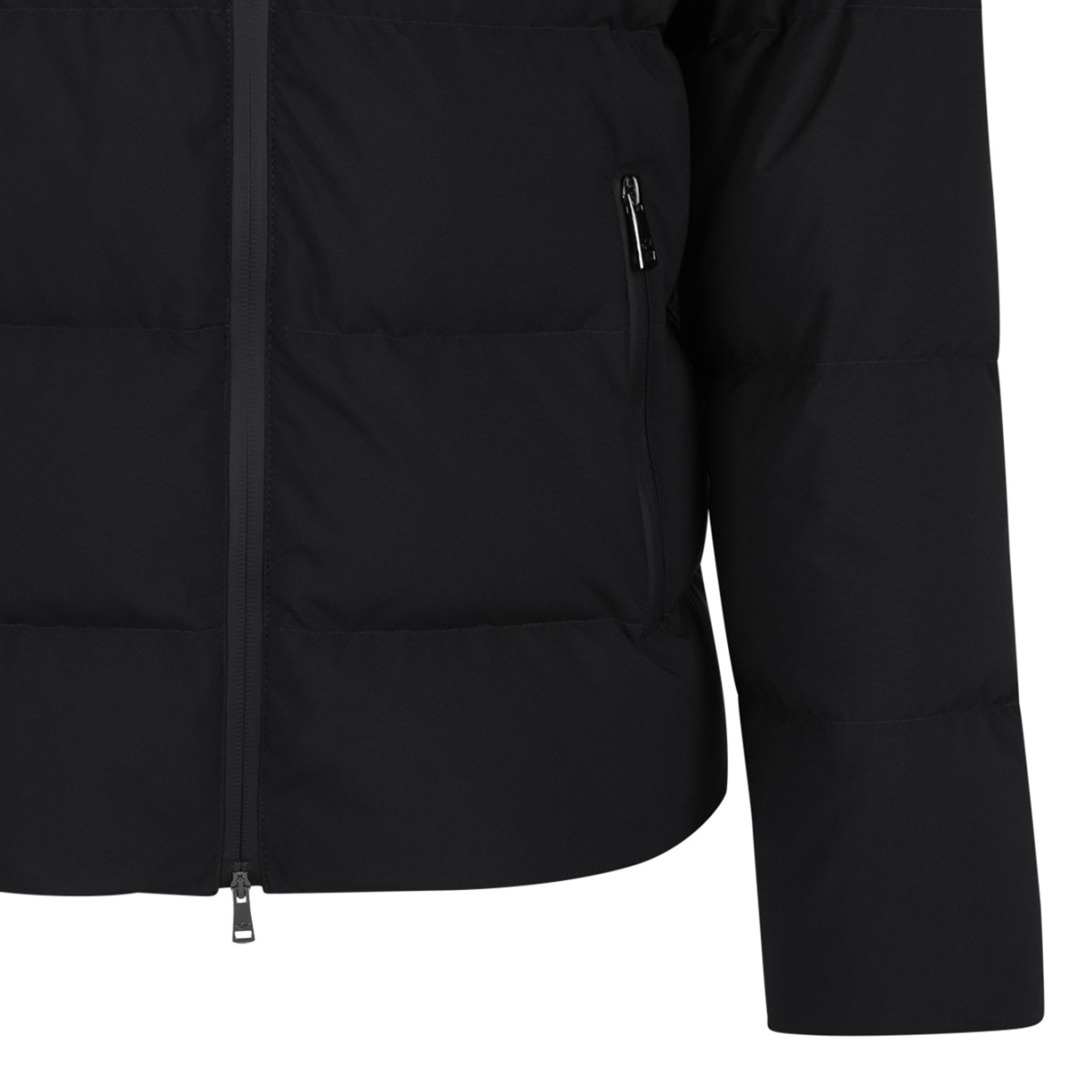 Paul & Shark Black Hooded Technical Jacket.