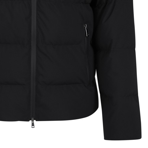 Paul & Shark Black Hooded Technical Jacket.