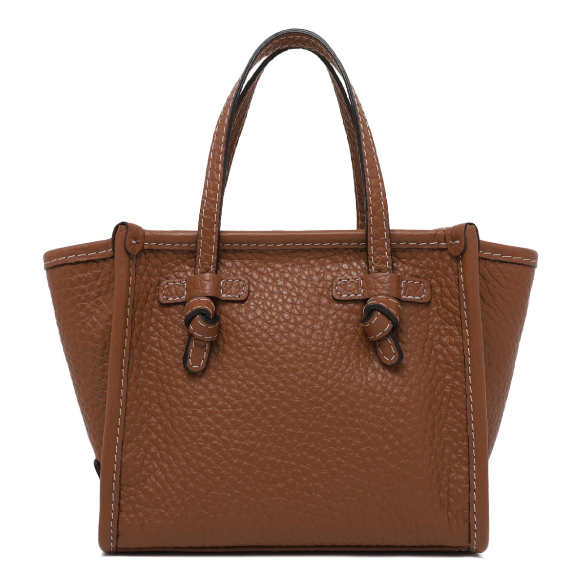 Marcella Cognac Textured Leather Tote Bag