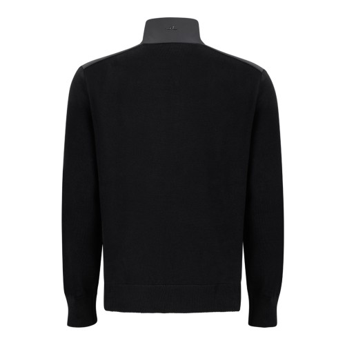 Paul & Shark Black Zip-Up Wool Cardigan. 2