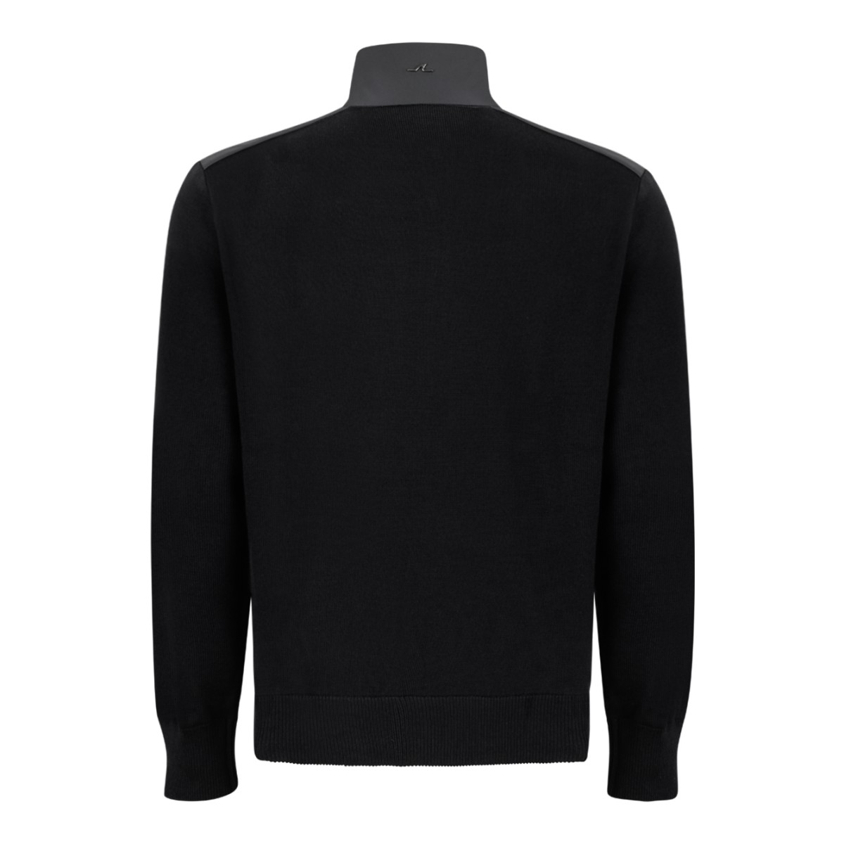 Paul & Shark Black Zip-Up Wool Cardigan.