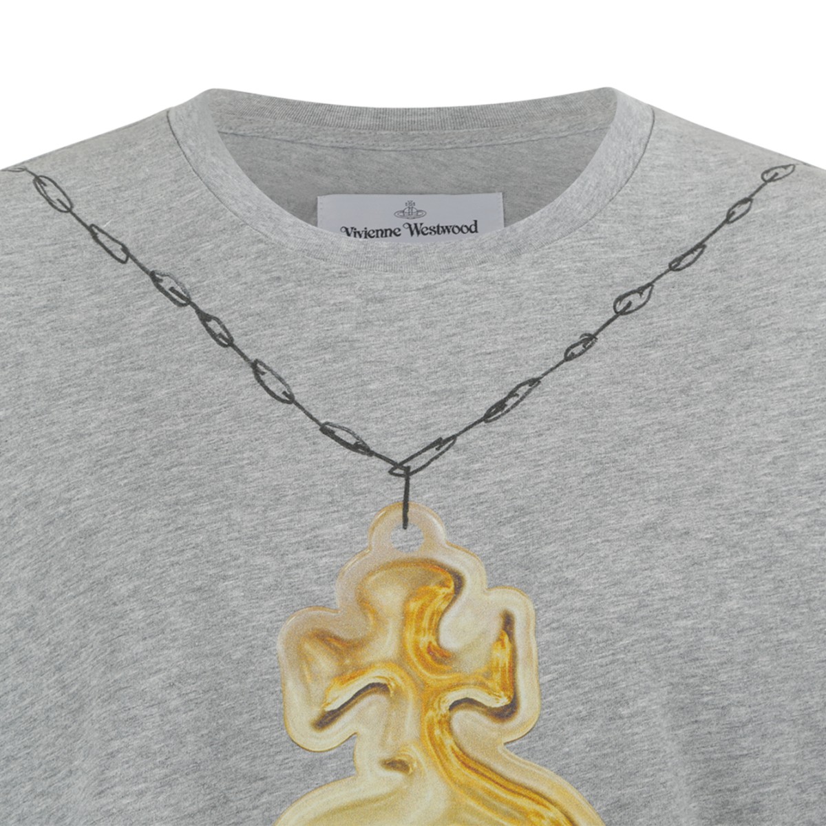Vivienne Westwood Grey Orb Graphic T-Shirt.