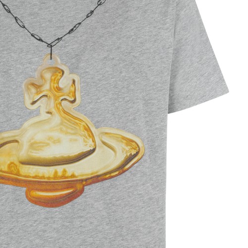 Vivienne Westwood Grey Orb Graphic T-Shirt.