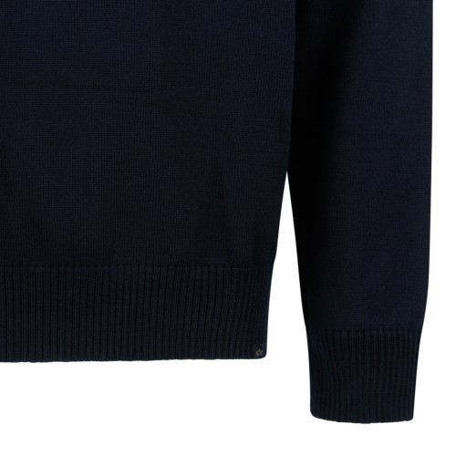 Paul & Shark Navy Half-Zip Wool Sweater.