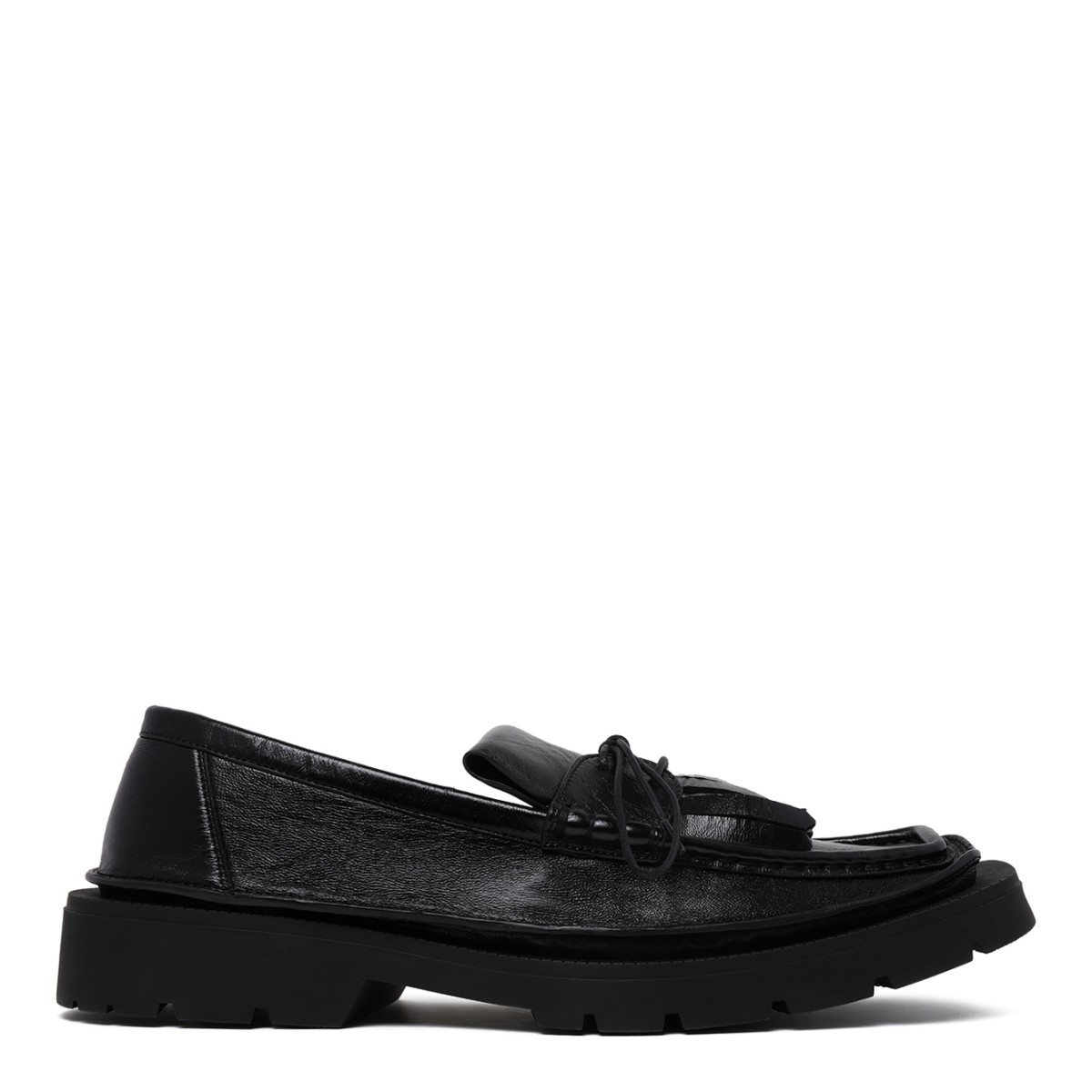 Maison Margiela Black Leather Penny Loafers.
