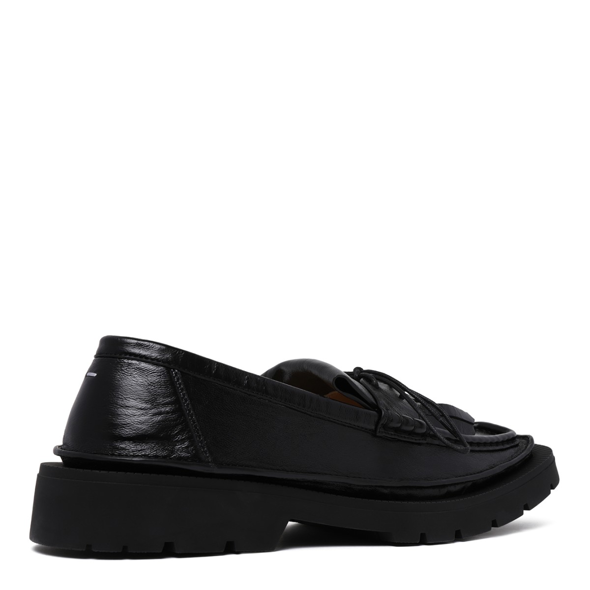 Maison Margiela Black Leather Penny Loafers.