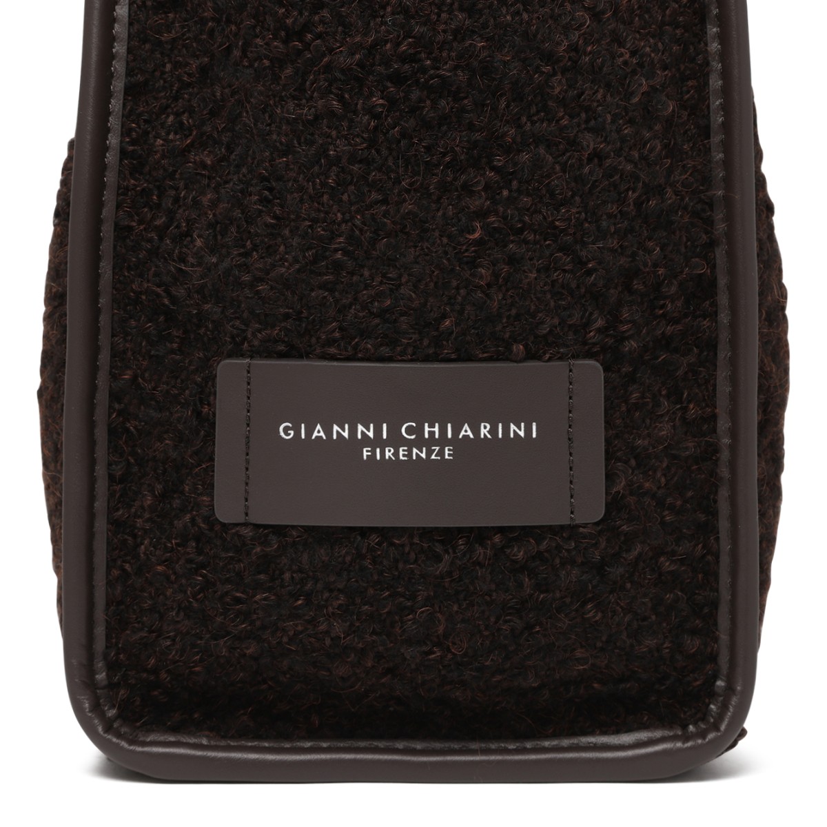 Marcella Black Shearling Tote Bag.
