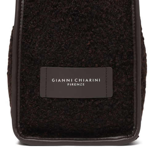 Marcella Black Shearling Tote Bag.