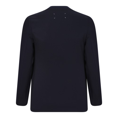 Maison Margiela Navy Open-Front Blazer. 2