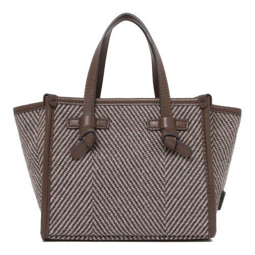 Marcella Taupe Herringbone Tote Bag. 2