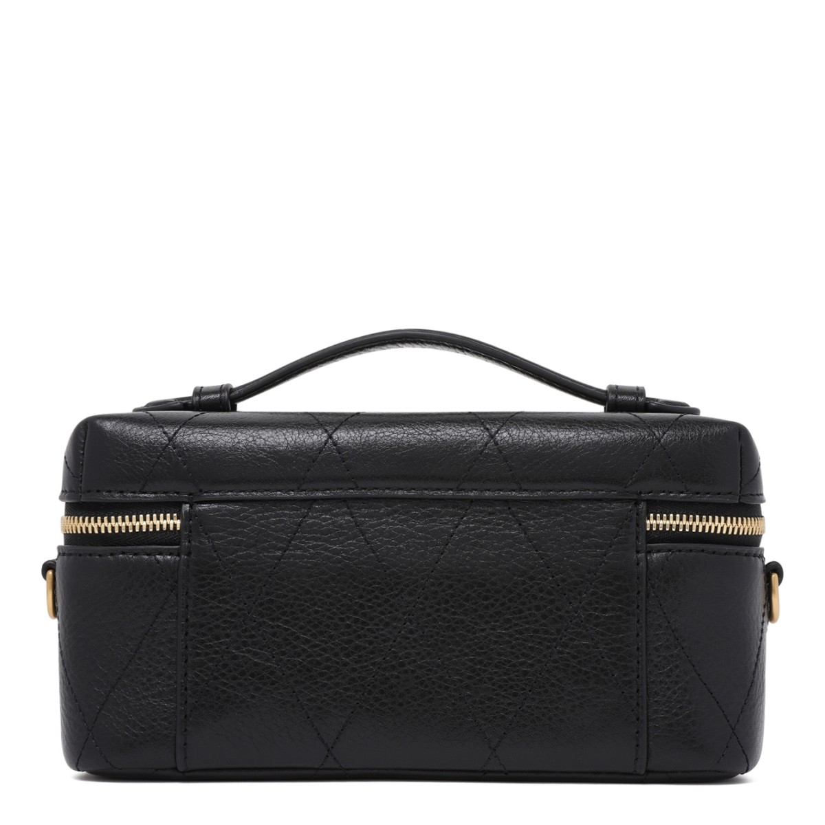 Tory Burch Black Leather Vanity Bag.