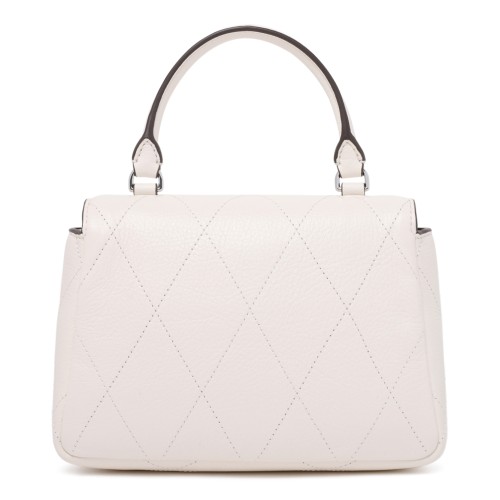 Tory Burch Beige Leather Top Handle Bag. 2