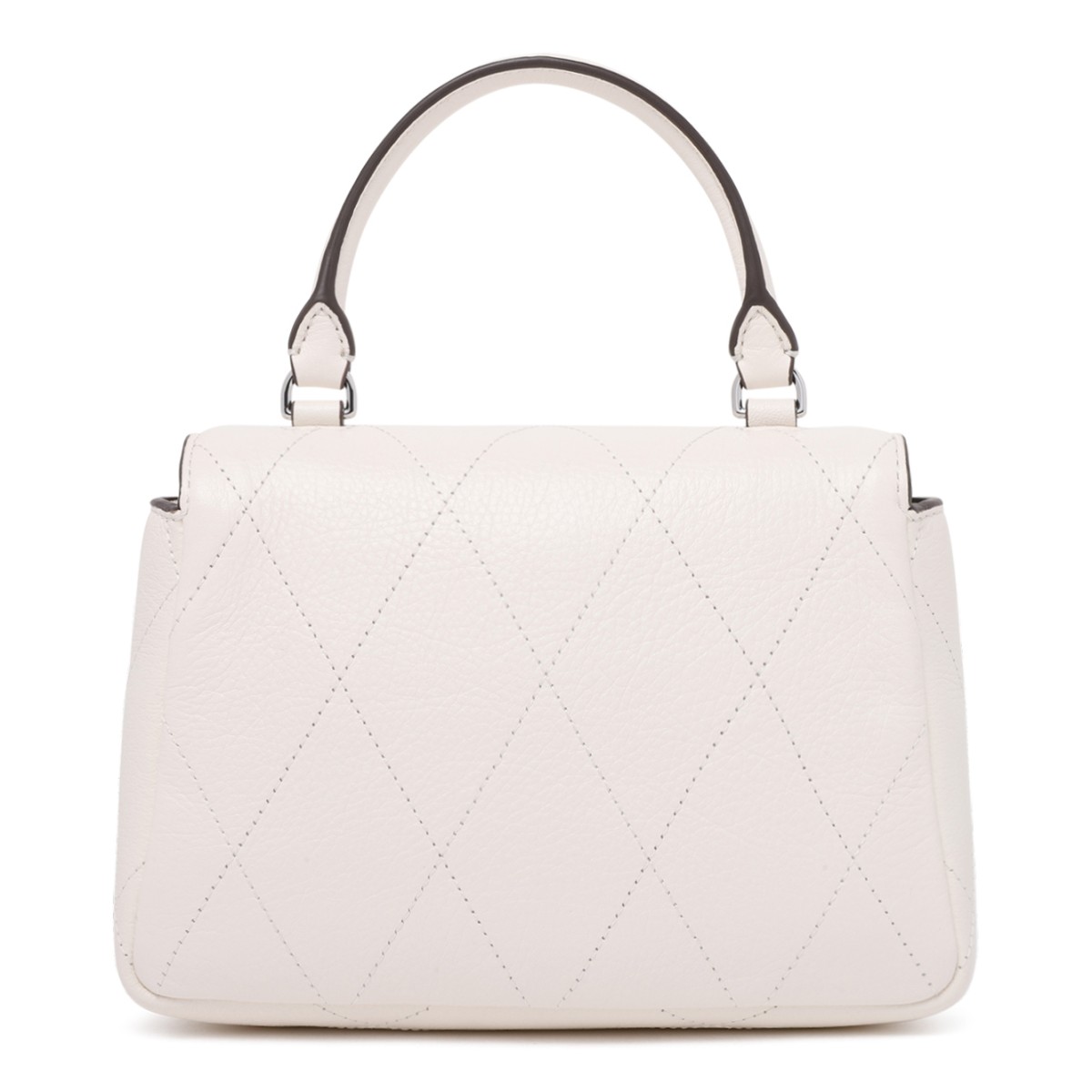 Tory Burch Beige Leather Top Handle Bag.