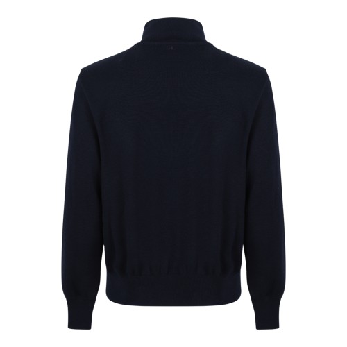 Paul & Shark Navy Hybrid Zip-Up Cardigan. 2
