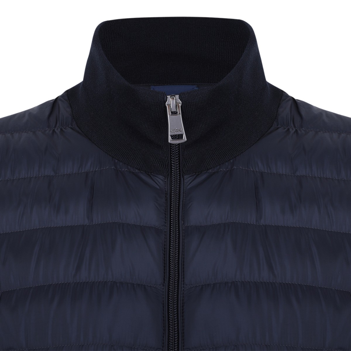 Paul & Shark Navy Hybrid Zip-Up Cardigan.
