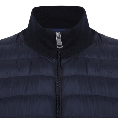 Paul & Shark Navy Hybrid Zip-Up Cardigan.