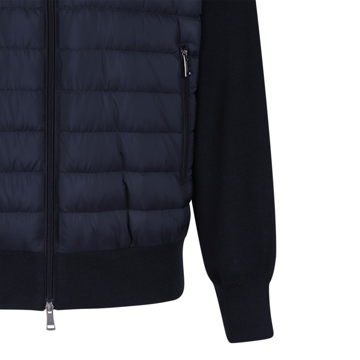 Paul & Shark Navy Hybrid Zip-Up Cardigan.