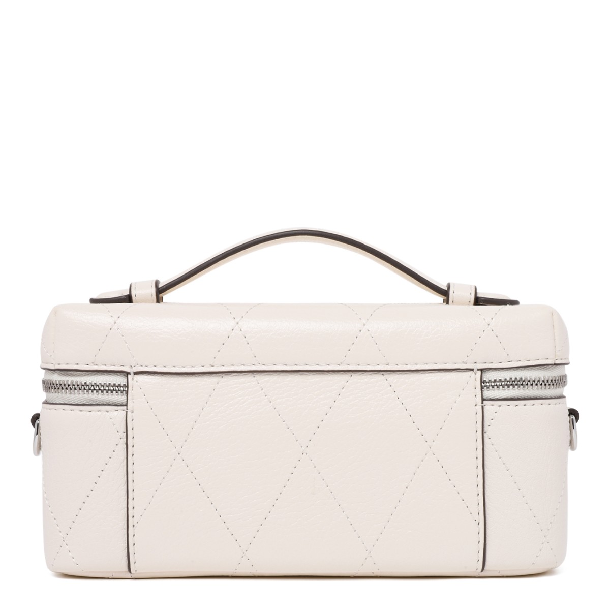 Tory Burch Beige Leather Vanity Bag.