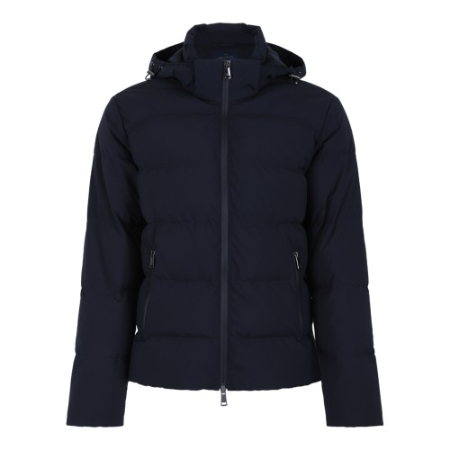 Paul & Shark Navy Hooded Technical Jacket.