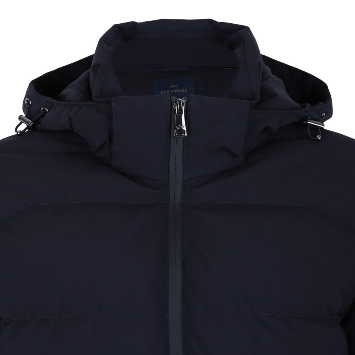 Paul & Shark Navy Hooded Technical Jacket.