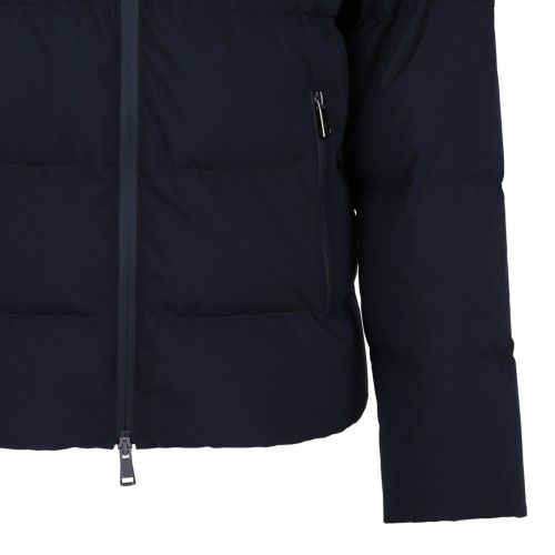 Paul & Shark Navy Hooded Technical Jacket.