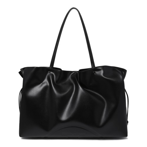 Tory Burch Black Leather Tote Bag. 2